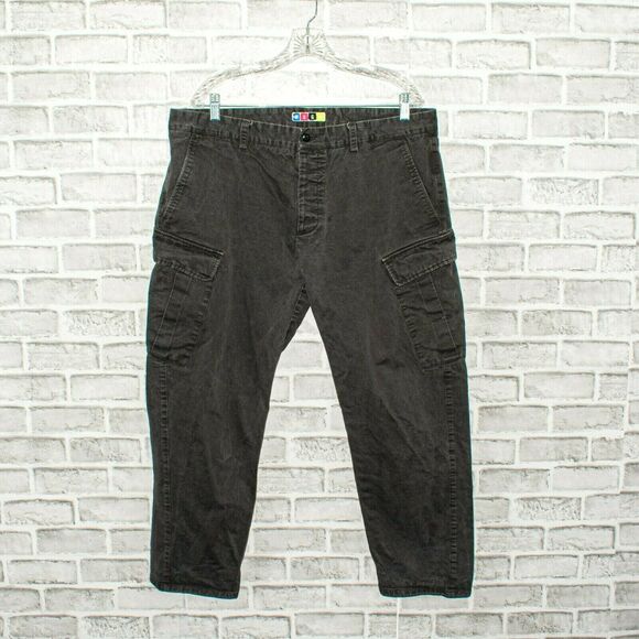 MSGM Cropped Cargo Pants Gray Cotton Made in Italy Size 54 - Picture 1 of 12